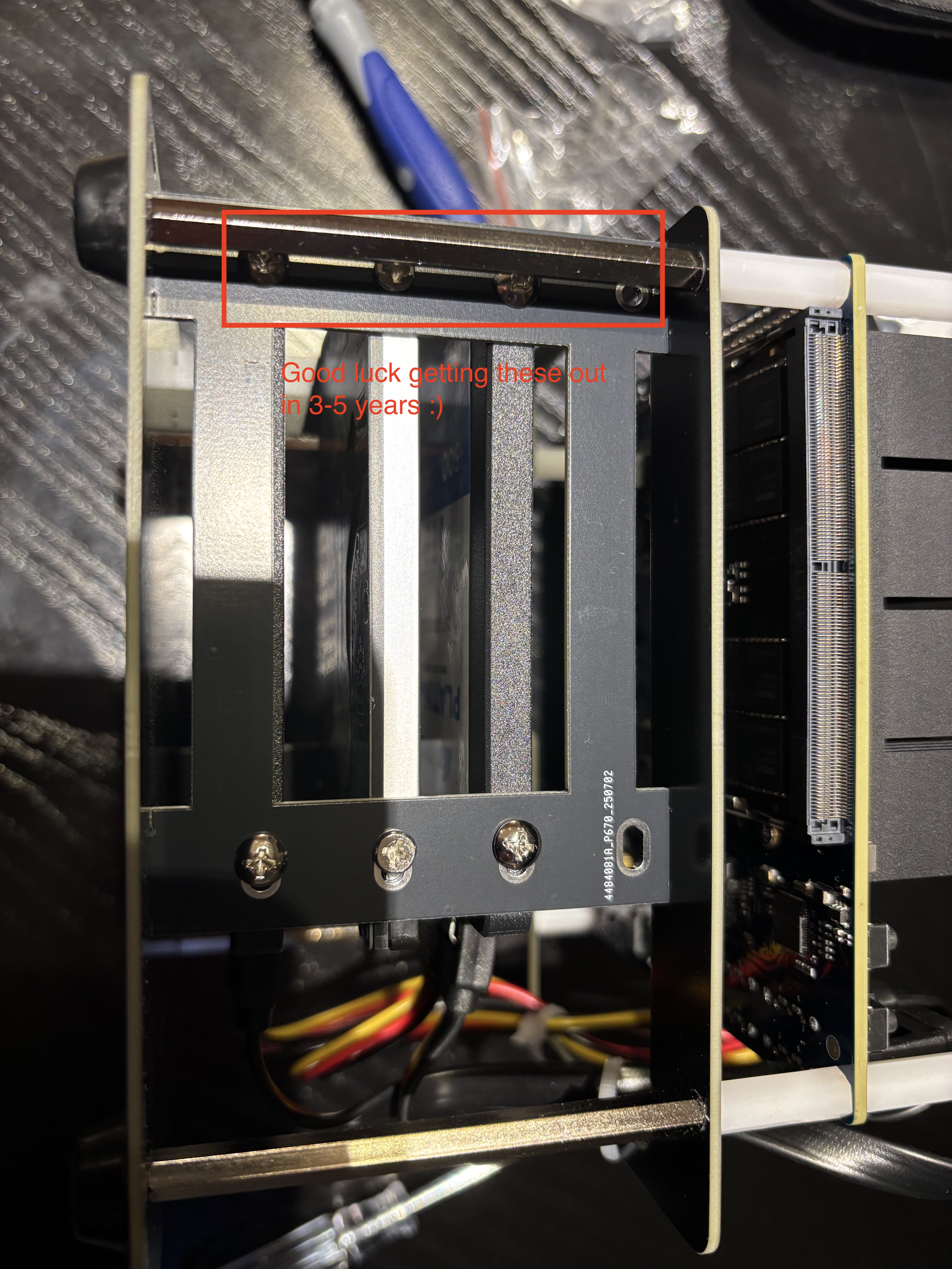 Drive screws blocked by case post